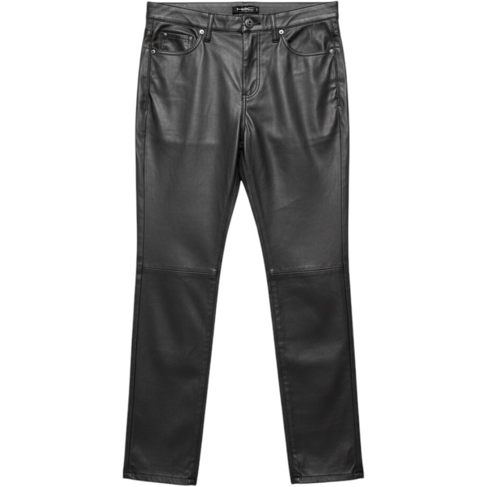 MAC Vegan Slim Pants Women 38 8 Brown Faux Leather Slim Fit NEW